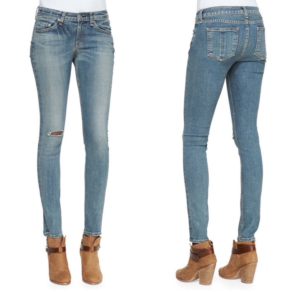 Rag & Bone Water Street Skinny Jeans Women's Size 28 Distressed NEW Made In USA
